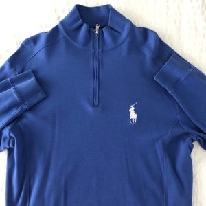 Men’s blue Polo Golf Quarter Zip Size L